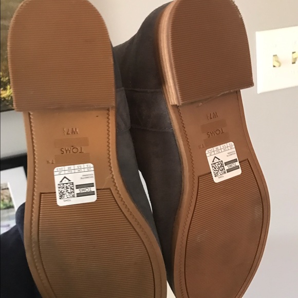 TOMS CASTLEROCK GREY SUEDE WOMEN'S LAUREL BOOTS - Picture 4 of 4